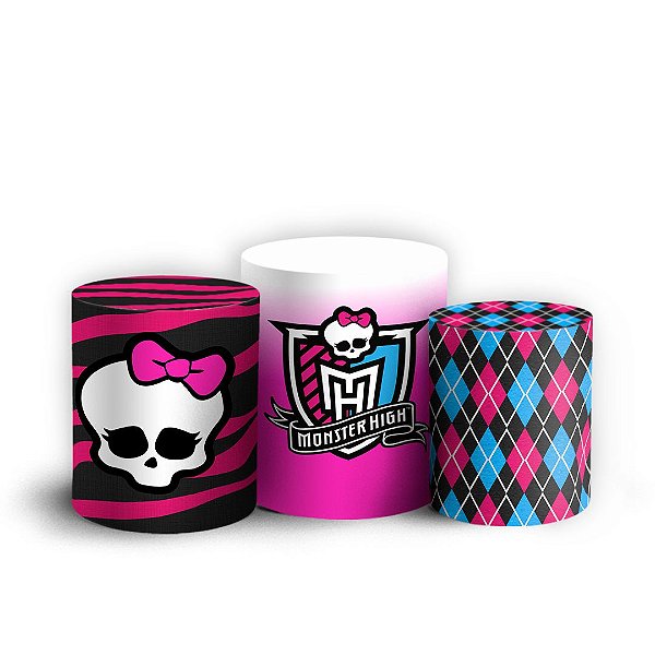 Trio Cilindro - Monster High - Sublimado 3D + Elástico