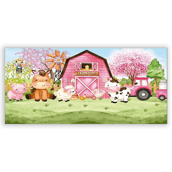 Painel Retangular - Fazendinha - Sublimado 3D