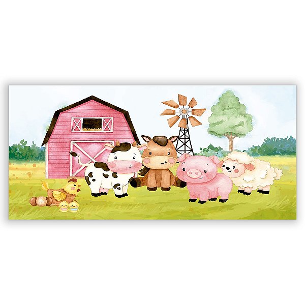 Painel Retangular - Fazendinha - Sublimado 3D