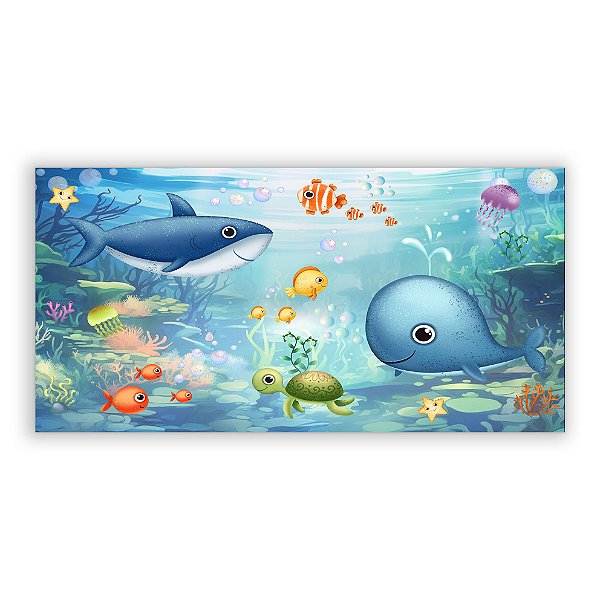 Painel Retangular - Fundo do Mar - Sublimado 3D