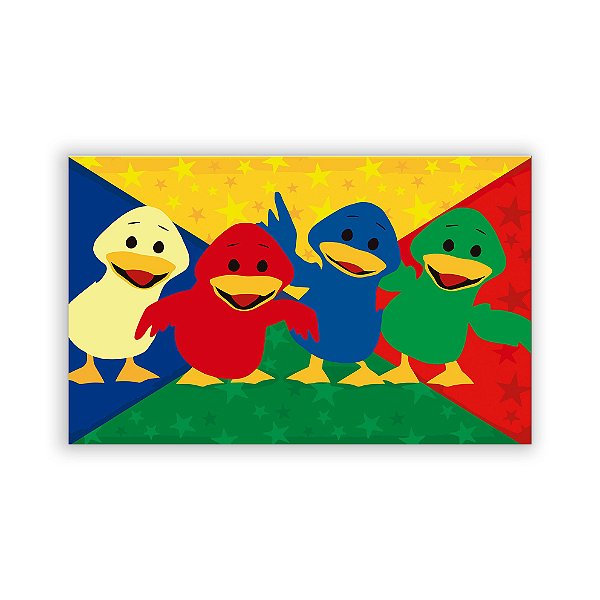 Painel Retangular - Patinho Colorido - Sublimado 3D