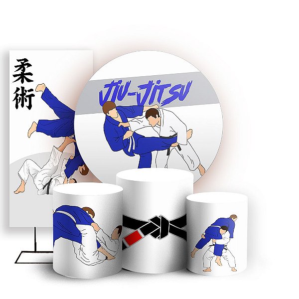 KIT Redondo Trio e Faixa - Jiu Jitsu - Sublimado 3D