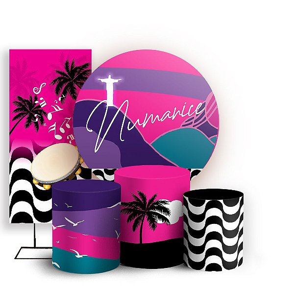 KIT Redondo Trio e Faixa - Tardezinha Numanice - Sublimado 3D