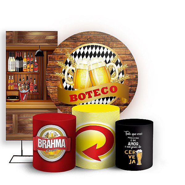 KIT Redondo Trio e Faixa - Boteco - Sublimado 3D