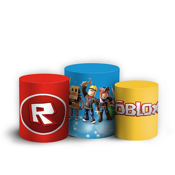 Trio Cilindro - Roblox - Sublimado 3D + Elástico