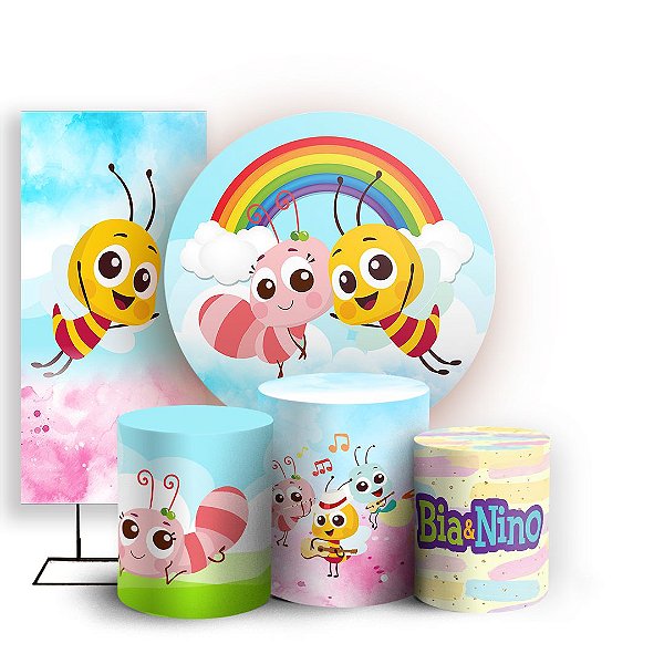 KIT Redondo Trio e Faixa - Bia e Nino - Sublimado 3D