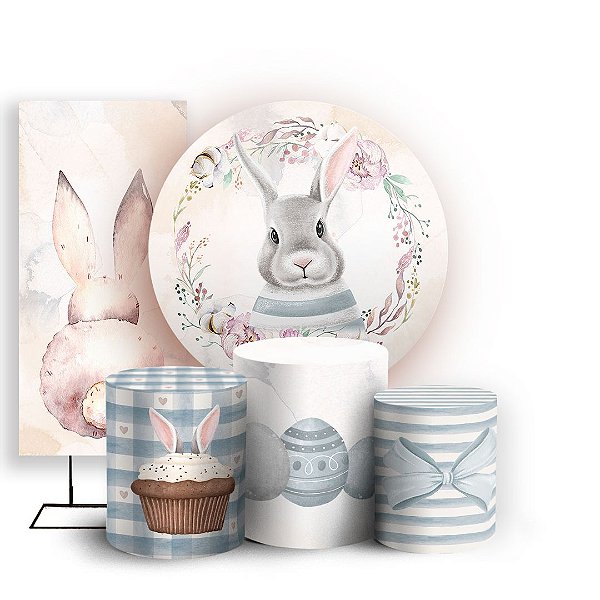 KIT Redondo Trio e Faixa - Pascoa - Sublimado 3D