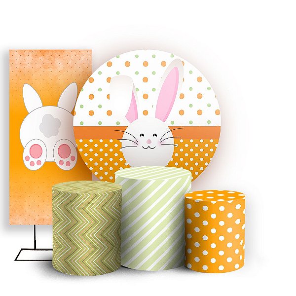 KIT Redondo Trio e Faixa - Pascoa - Sublimado 3D