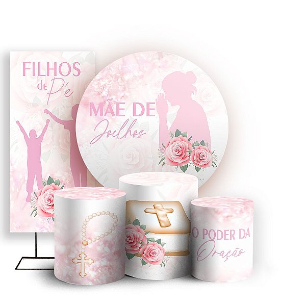 KIT Redondo Trio e Faixa - Religioso - Sublimado 3D