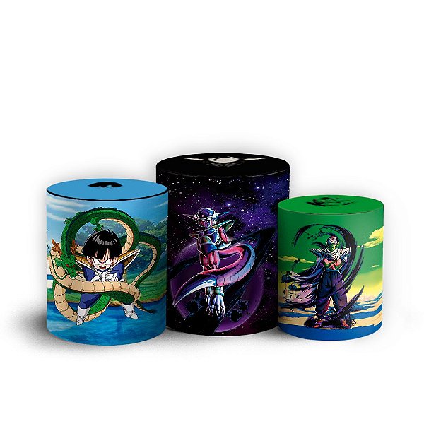 Trio Cilindro - Dragon Ball - Sublimado 3D + Elástico