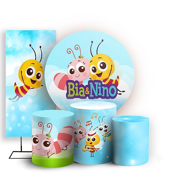 KIT Redondo Trio e Faixa - Bia e Nino - Sublimado 3D