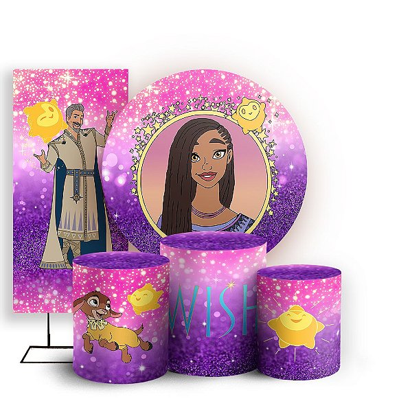 KIT Redondo Trio e Faixa - Wish O Poder Dos Desejos - Sublimado 3D