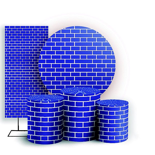 KIT Redondo Trio e Faixa - Tijolos - Sublimado 3D