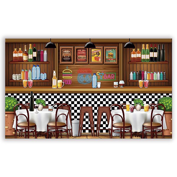 Painel Retangular - Boteco - Sublimado 3D