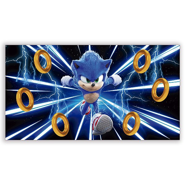 Painel Retangular - Sonic - Sublimado 3D