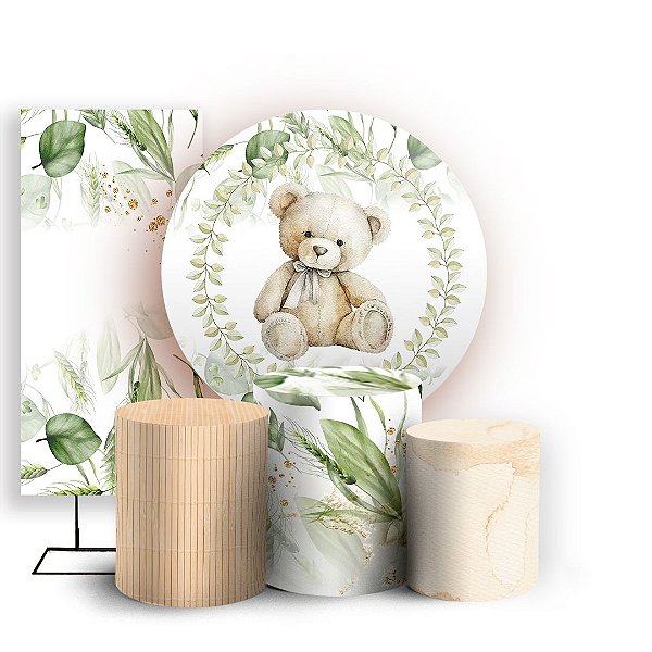 KIT Redondo Trio e Faixa - Ursinho - Sublimado 3D