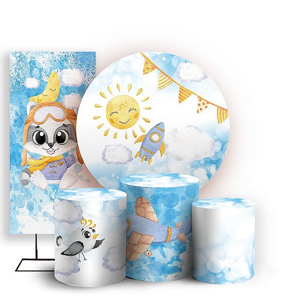 KIT Redondo Trio e Faixa - Ursinho - Sublimado 3D