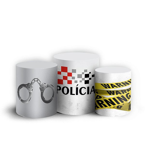 Trio Cilindro - Policia Militar - Sublimado 3D + Elástico