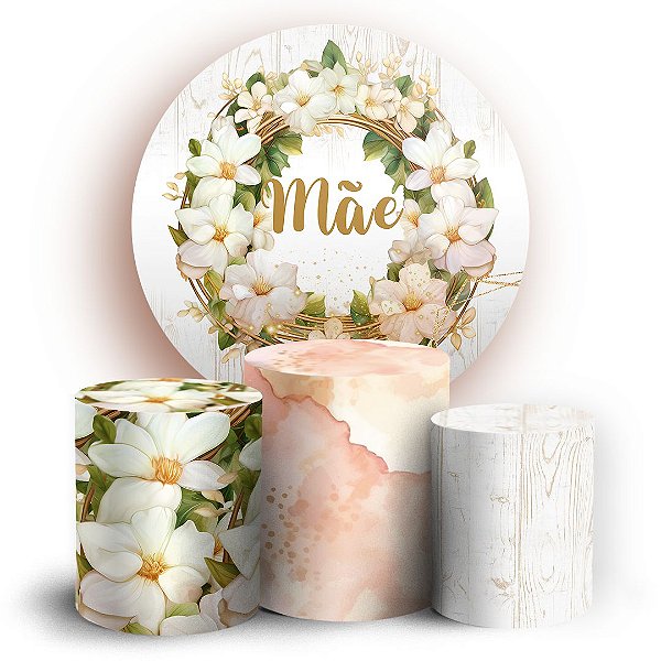 KIT Redondo e Trio - Dia das Maes - Sublimado 3D