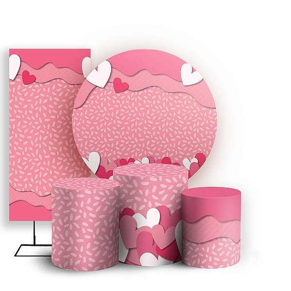 KIT Redondo Trio e Faixa - Dia das Maes - Sublimado 3D