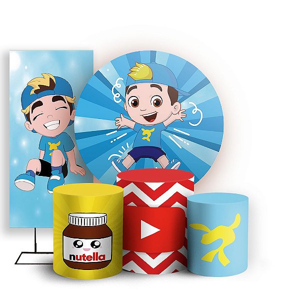 KIT Redondo Trio e Faixa - Luccas Neto - Sublimado 3D