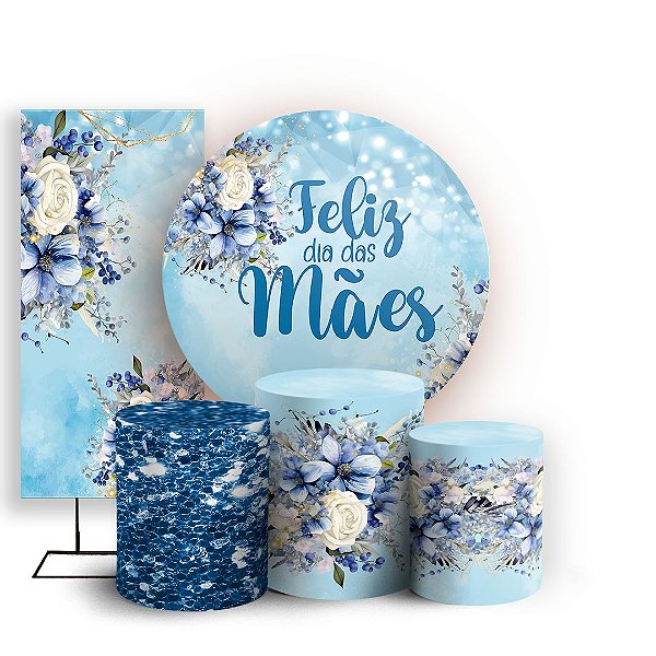 KIT Redondo Trio e Faixa - Dia das Maes - Sublimado 3D