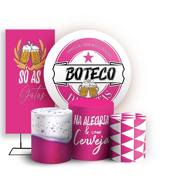 KIT Redondo Trio e Faixa - Boteco Rosa - Sublimado 3D