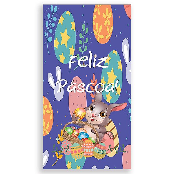 Faixa Lateral - Feliz Pascoa - Sublimado 3D