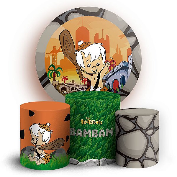 KIT Redondo e Trio - Bambam Os Flintstones - Sublimado 3D