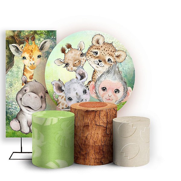 KIT Redondo Trio e Faixa - Safari - Sublimado 3D