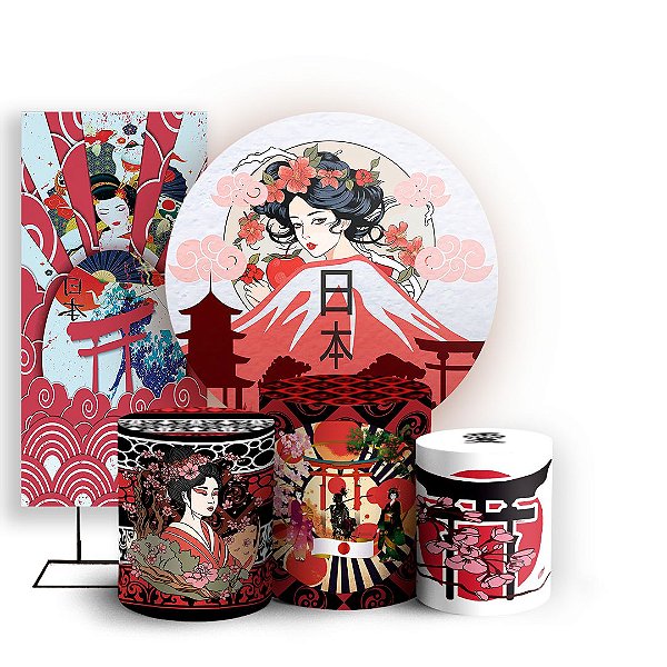 KIT Redondo Trio e Faixa - Japao - Sublimado 3D
