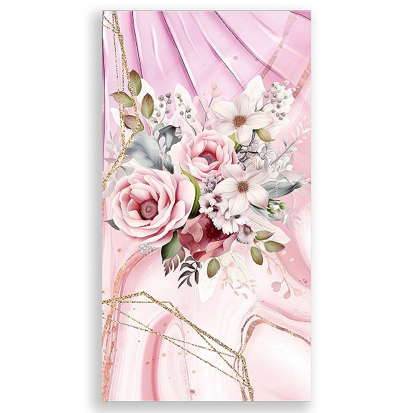 Faixa Lateral - 15 Anos Floral - Sublimado 3D