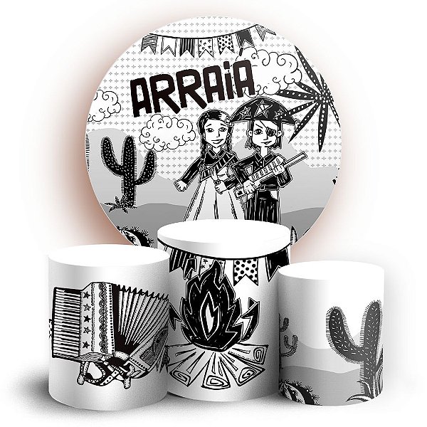 KIT Redondo e Trio - Festa Junina - Sublimado 3D