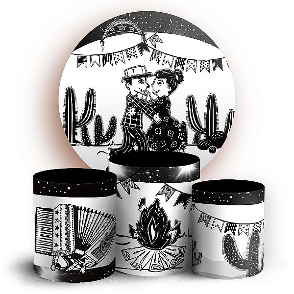 KIT Redondo e Trio - Festa Junina - Sublimado 3D