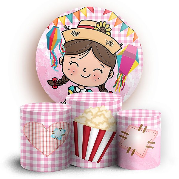 KIT Redondo e Trio - Festa Junina - Sublimado 3D