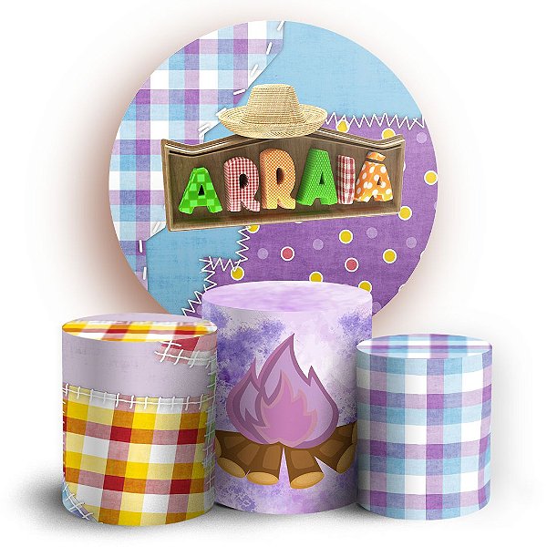 KIT Redondo e Trio - Festa Junina - Sublimado 3D