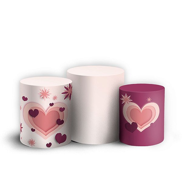 Trio Cilindro - Dia das Maes - Sublimado 3D + Elástico