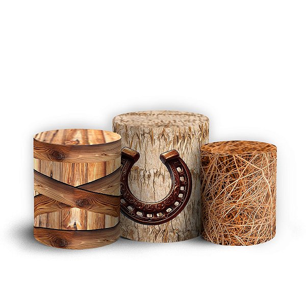 Trio Cilindro - Cavalo - Sublimado 3D + Elástico