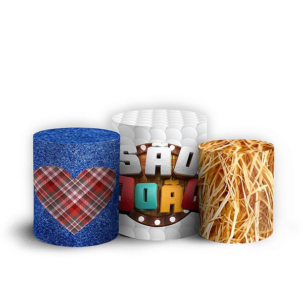 Trio Cilindro - Festa Junina - Sublimado 3D + Elástico