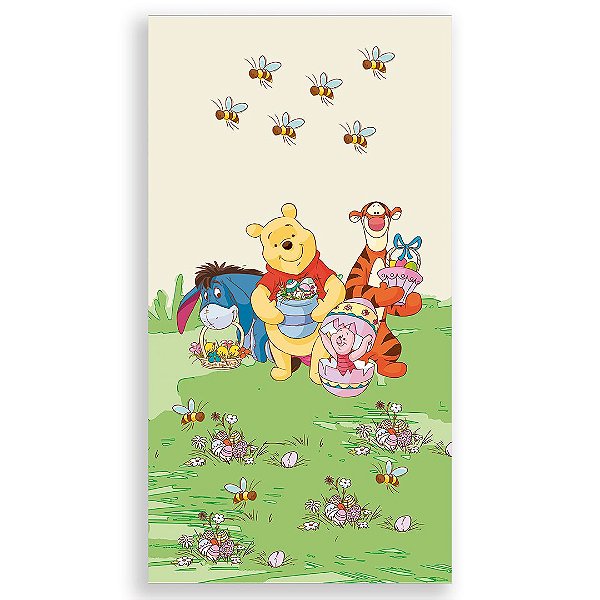 Faixa Lateral - Ursinho Pooh Pascoa - Sublimado 3D