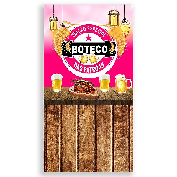 Faixa Lateral - Boteco Das Patroas - Sublimado 3D