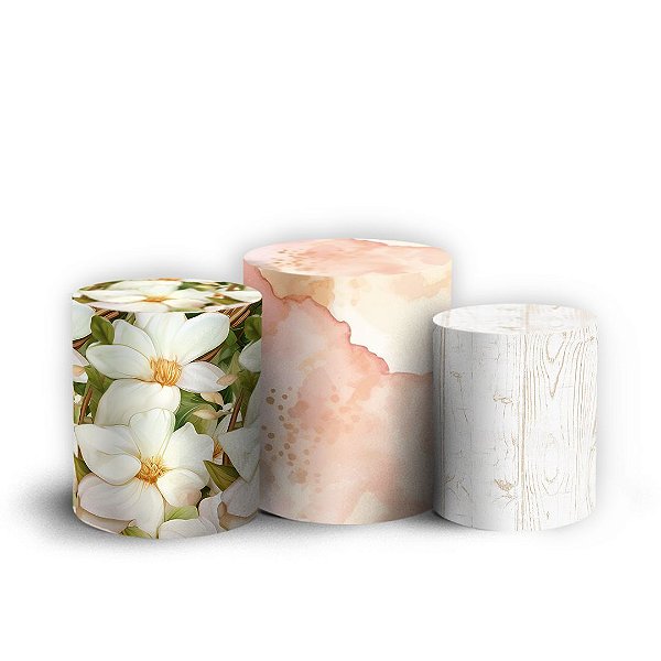 Trio Cilindro - Dia das Maes - Sublimado 3D + Elástico