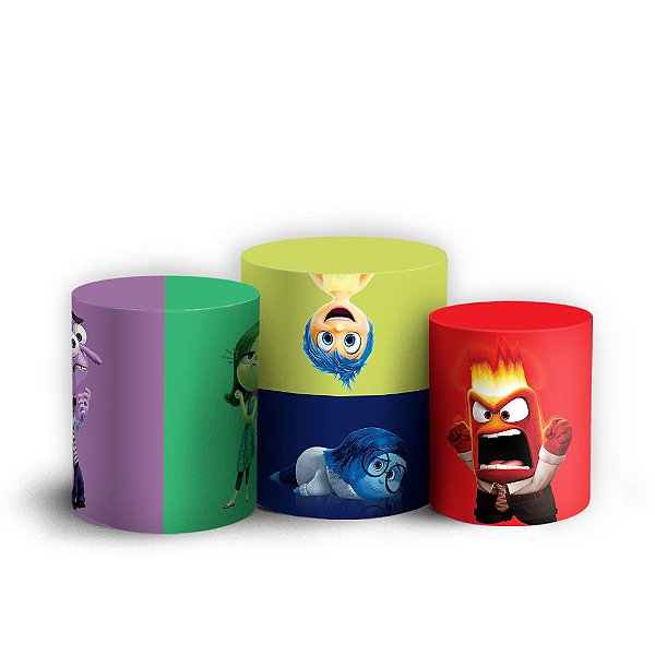 Trio Cilindro - Divertida Mente - Sublimado 3D + Elástico