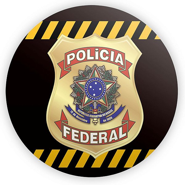Painel Redondo - Policia Federal - Sublimado 3D