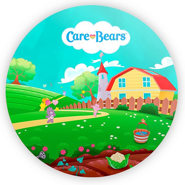 Painel Redondo - Ursinhos Carinhosos Care Bears - Sublimado 3D