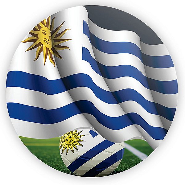 Painel Redondo - Uruguai Futebol - Sublimado 3D