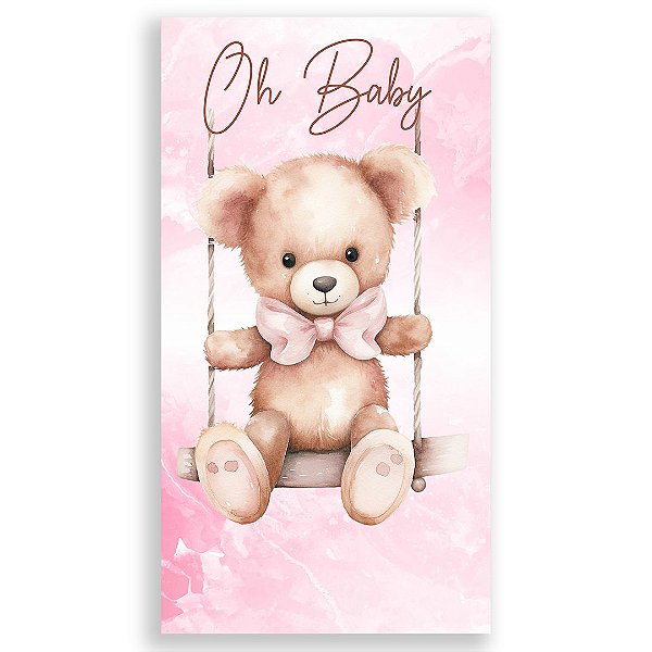 Faixa Lateral - Ursinha Rosa - Sublimado 3D