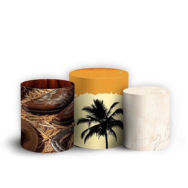 Trio Cilindro - Revoada Sertaneja - Sublimado 3D + Elástico