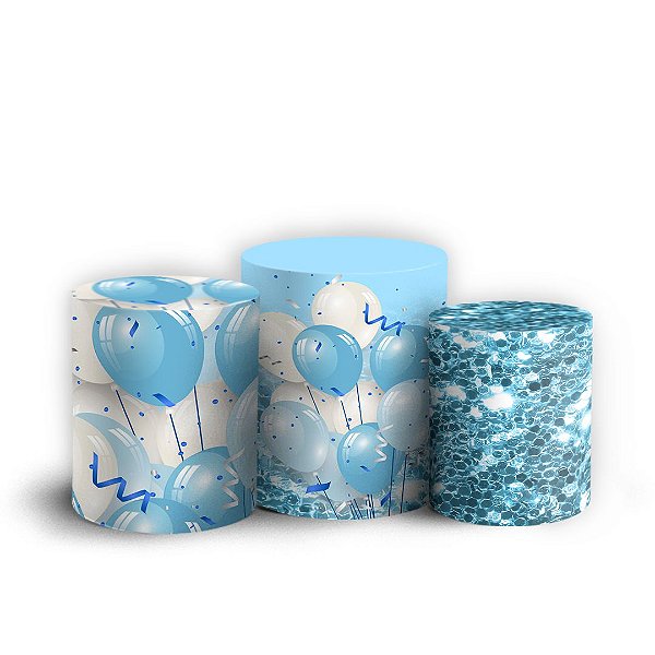 Trio Cilindro - Feliz Aniversario - Sublimado 3D + Elástico