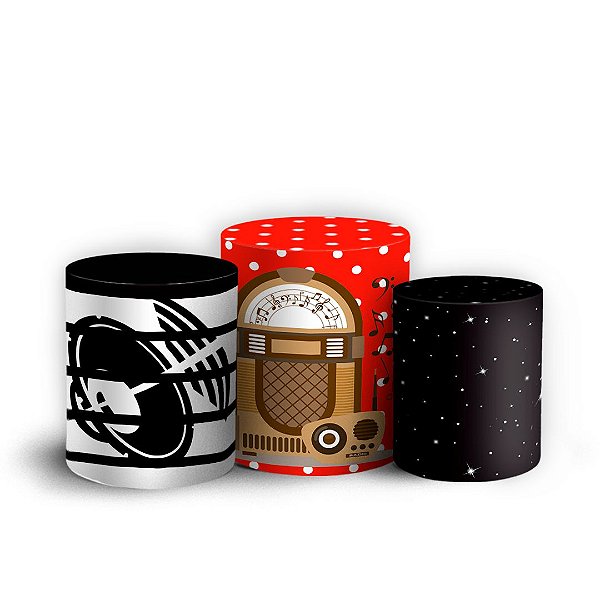 Trio Cilindro - Anos 80 - Sublimado 3D + Elástico